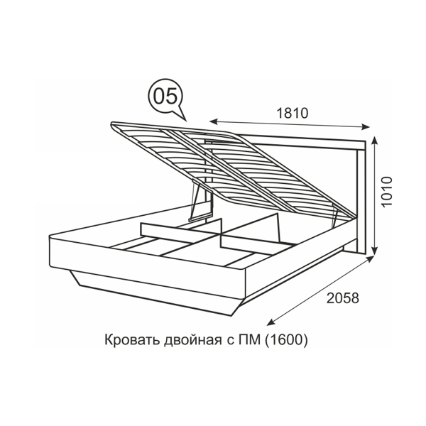 Купить кровать с подъемным механизмом монреаль 5 комплектация 2 - 31 361 руб.