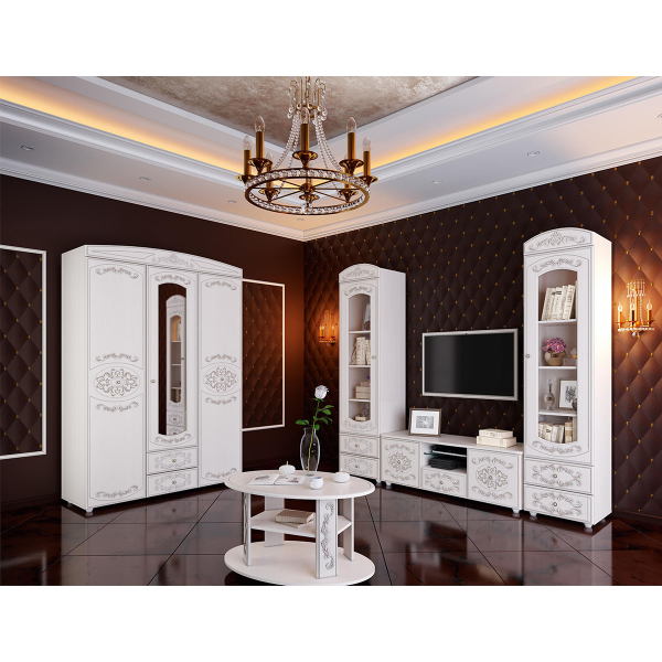 Купить шкаф трехдверный комбинированный с зеркалом каролина - 24 826 руб.